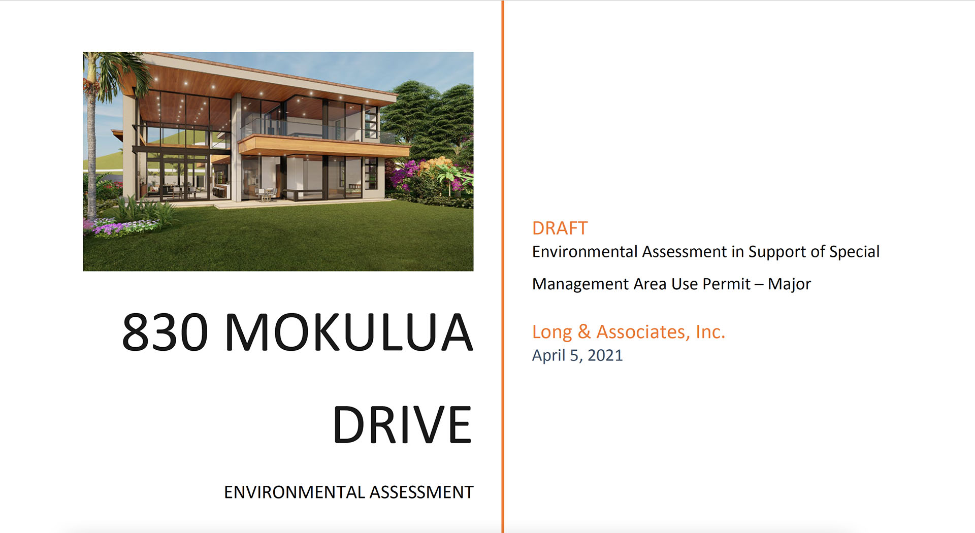 830 Mokulua Drive Environmental Assessment Hawaii Architects Jeff Long Oahu Hawaii Honolulu Luxury Home builder